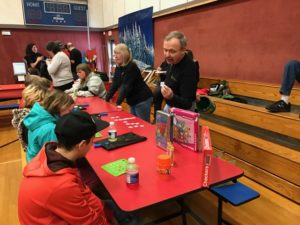 children playing Bingo at event