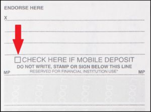 mobile deposit check box example