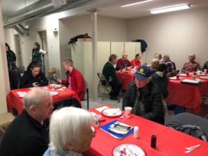 group of Kiwanis members at breakfast