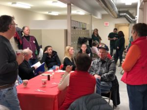 Group of Kiwanis members at breakfast