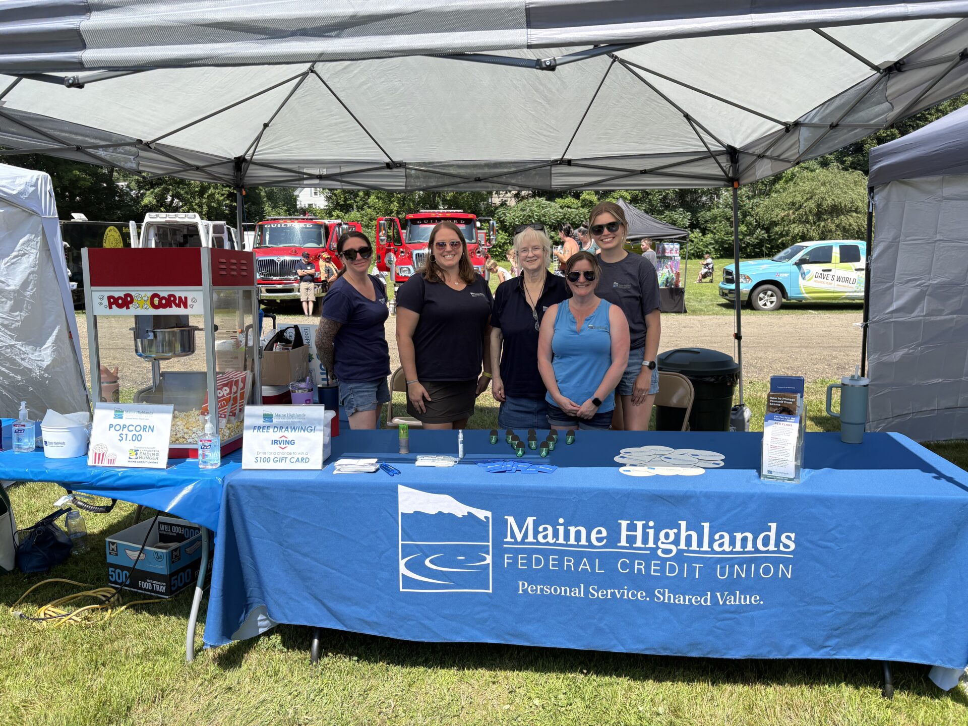 MHFCU team at the Piscataquis River Festival