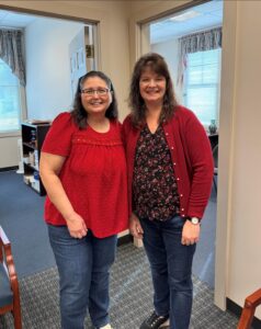 Employees wearing red for heart health