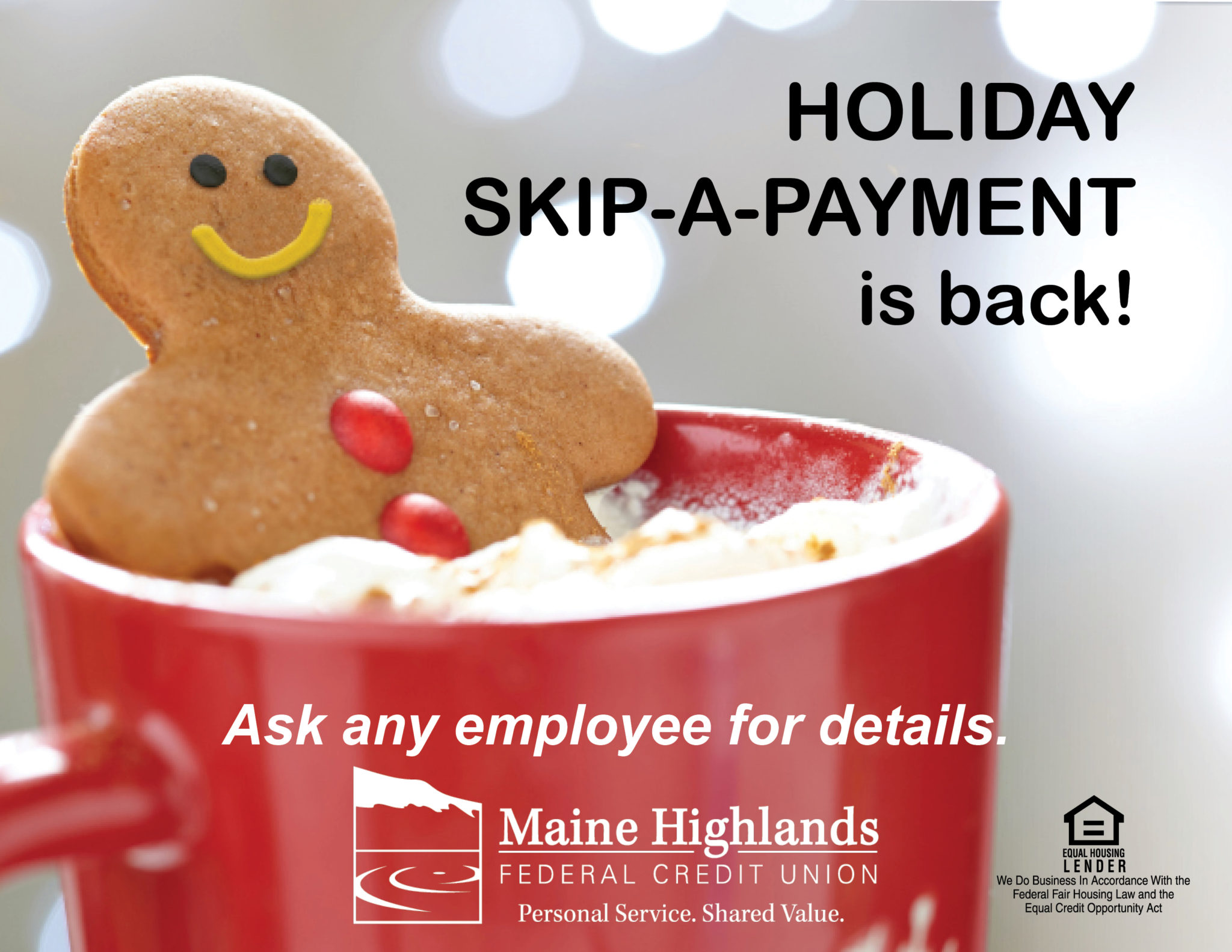 Holiday Skip A Payment Maine Highlands Federal Credit Union
